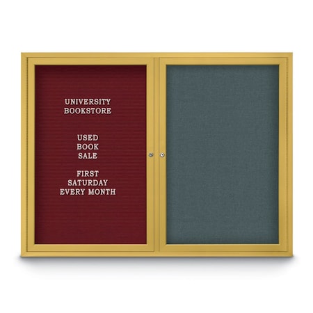 United Visual Products Corkboard, Rubber Backing/Satin, 42" x 32" UV4035-SATIN-RUBBER